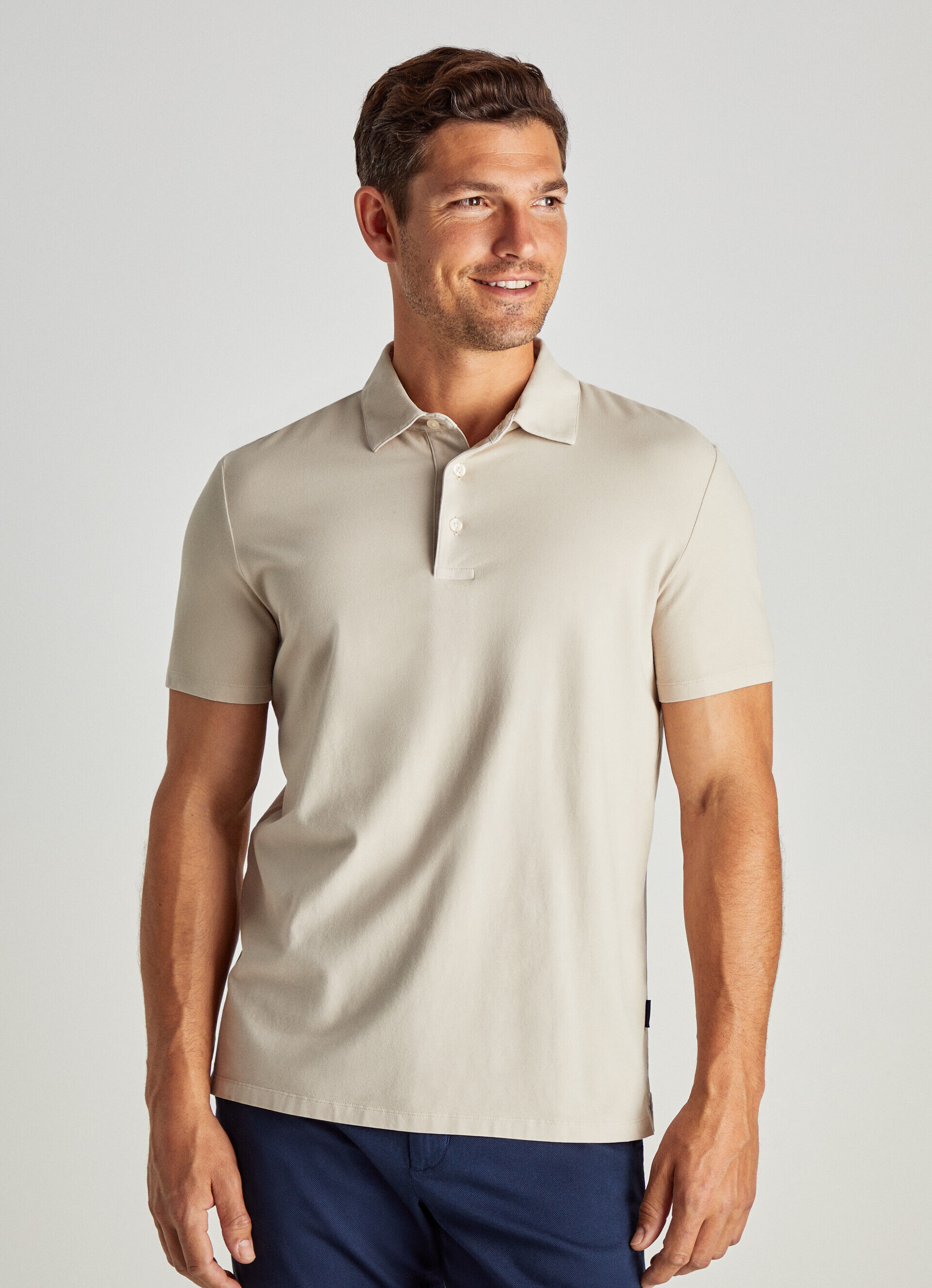 COTTON STRETCH JERSEY POLO