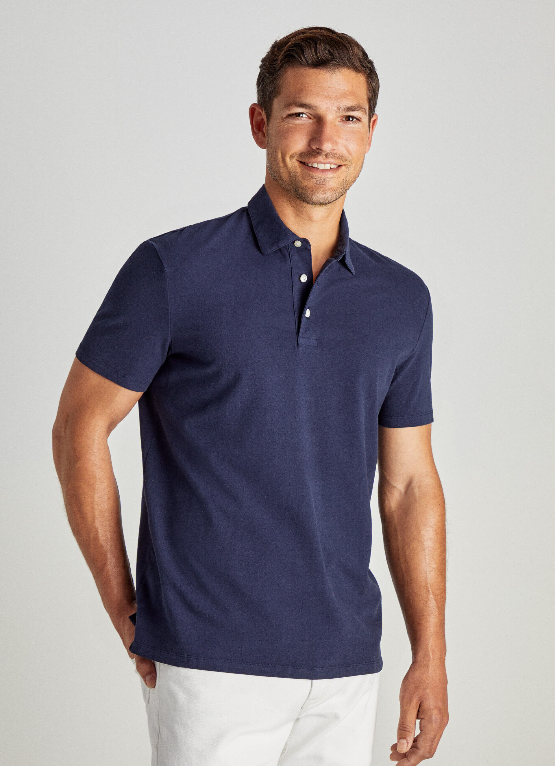 COTTON STRETCH JERSEY POLO