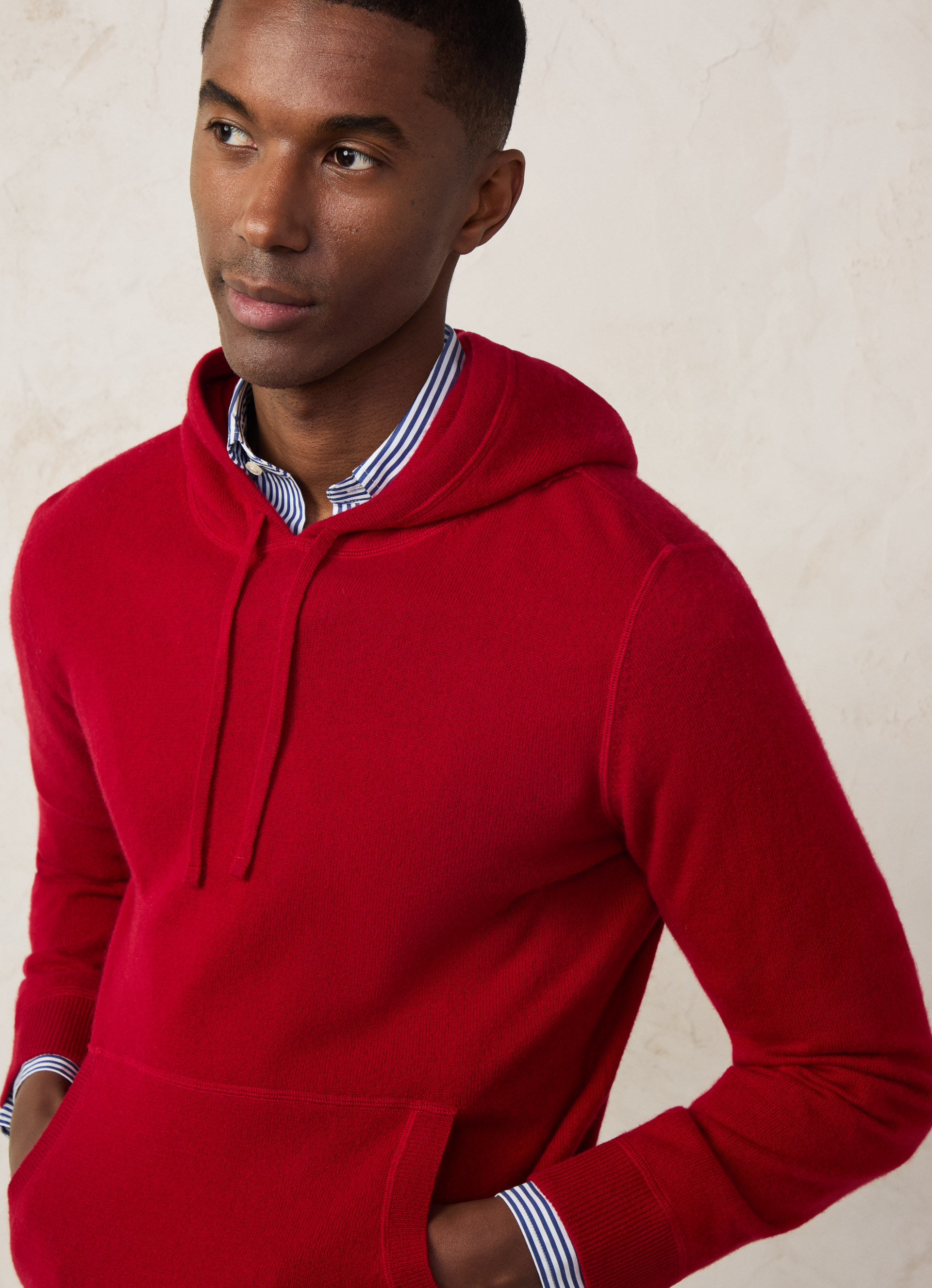 Faconnable Red store Cashmere Zip Jumper Polo Sweater