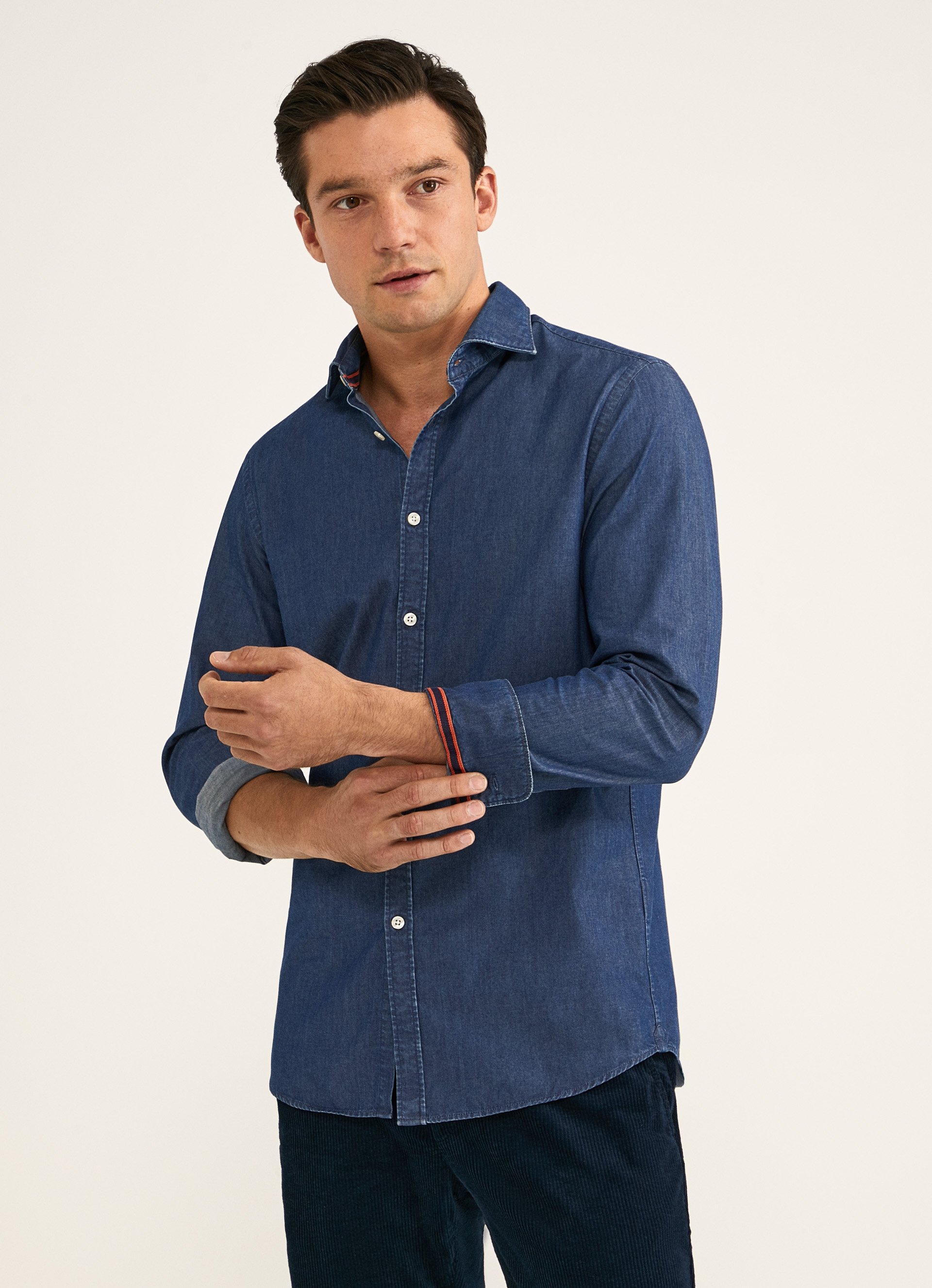 Men’s Chambray & Indigo Shirts | Façonnable