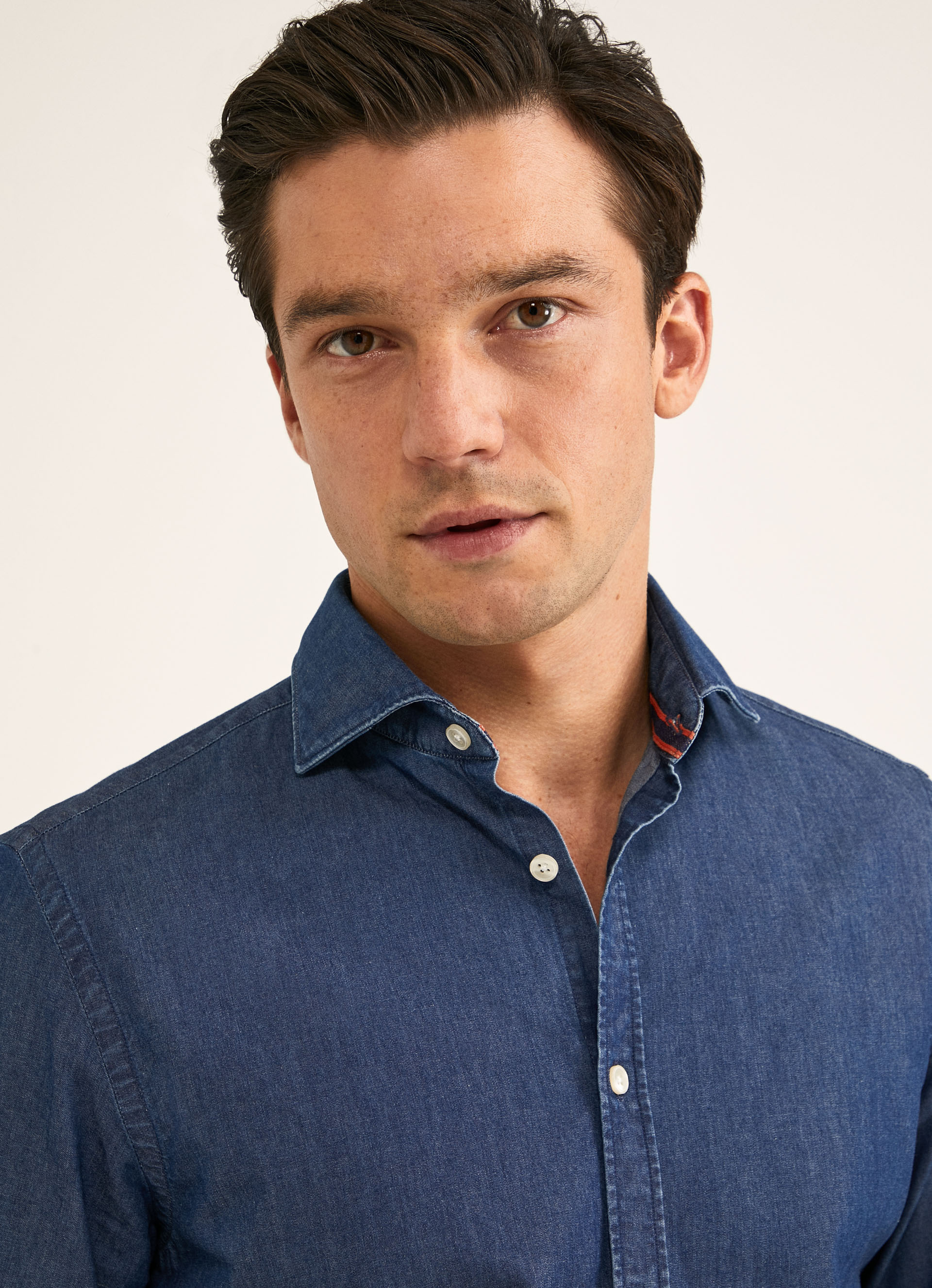 Men’s Chambray & Indigo Shirts | Façonnable